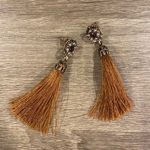 Brown Tassel Earrings